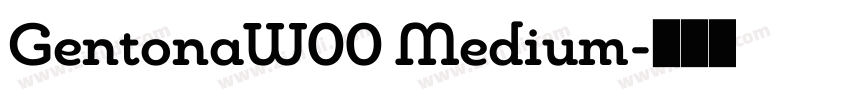 GentonaW00 Medium字体转换